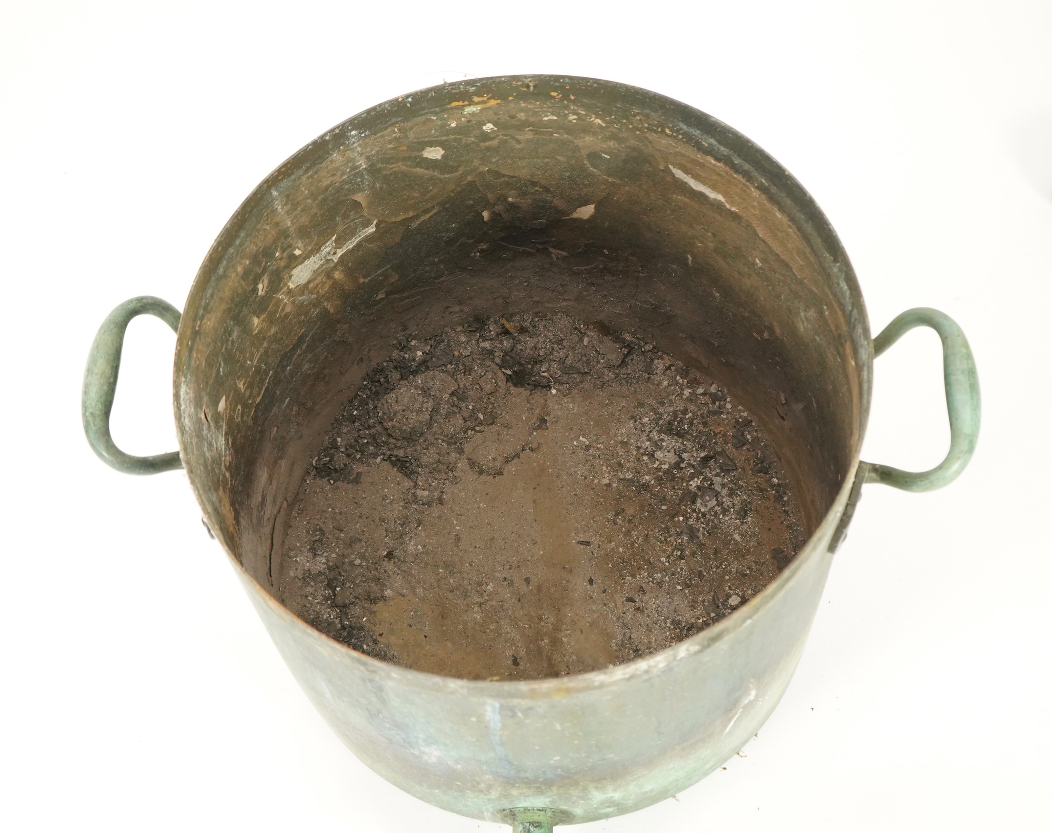 A large copper water boiler